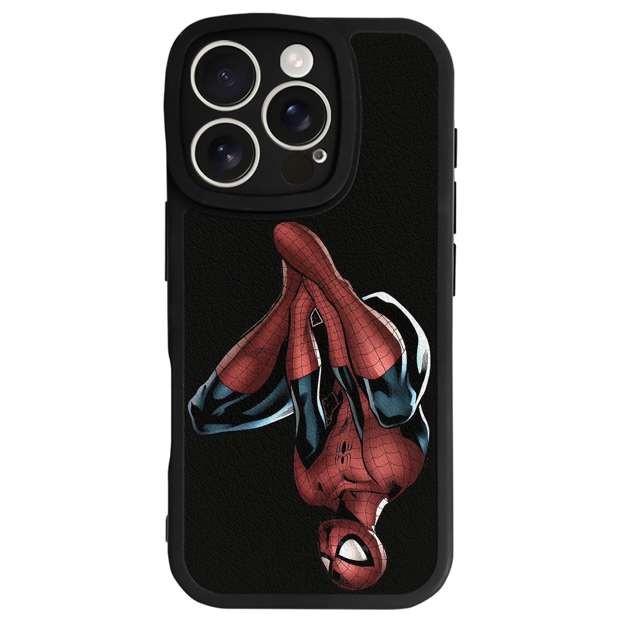 Spider Man スパイダーマン 【iPhone 16シリーズ対応】シリコンスマホケース（レザー調） 材質：シリコン